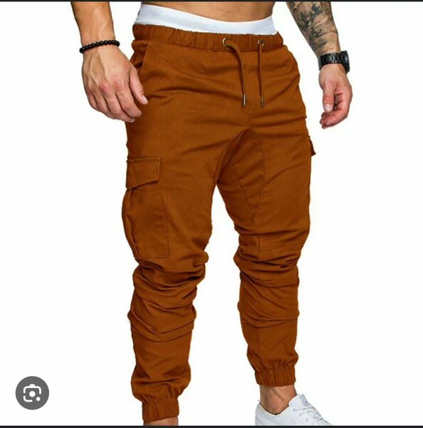 Khaki side pocket trousers