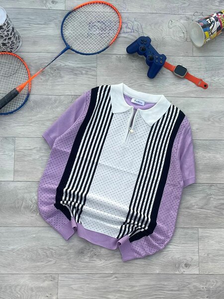 Polo rayé élégant pour hommes