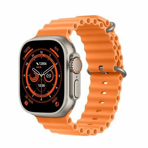 Montre Connectée T800 Ultra Bluetooth Pour Appels Sportifs Et Fitness Série 8- Orange