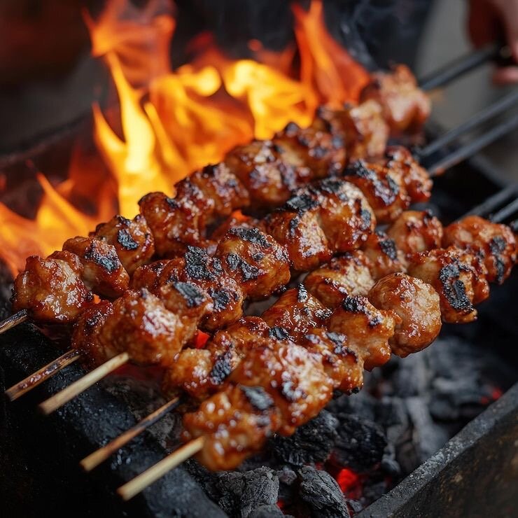 Brochettes de viande BBQ