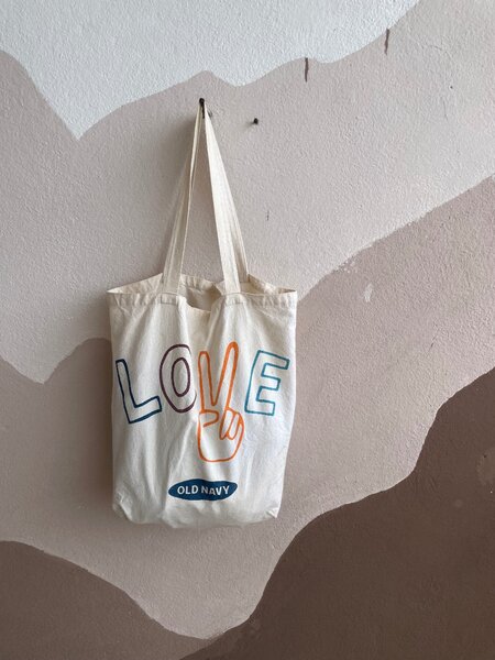 Sac fourre-tout en toile LOVE