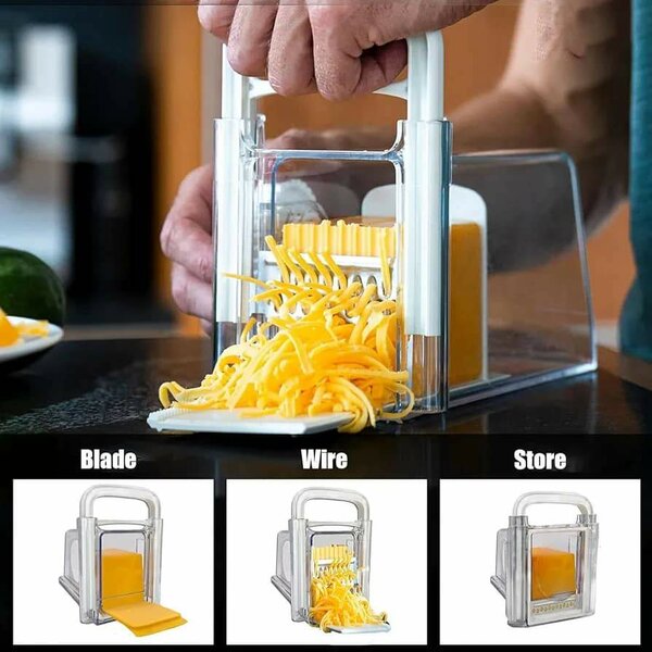 Râpe à fromage iFCOW avec récipient, hachoir à fromage multi