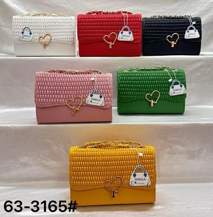 Sac à main tressé en couleur