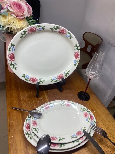 2 plateaux  décorative florale