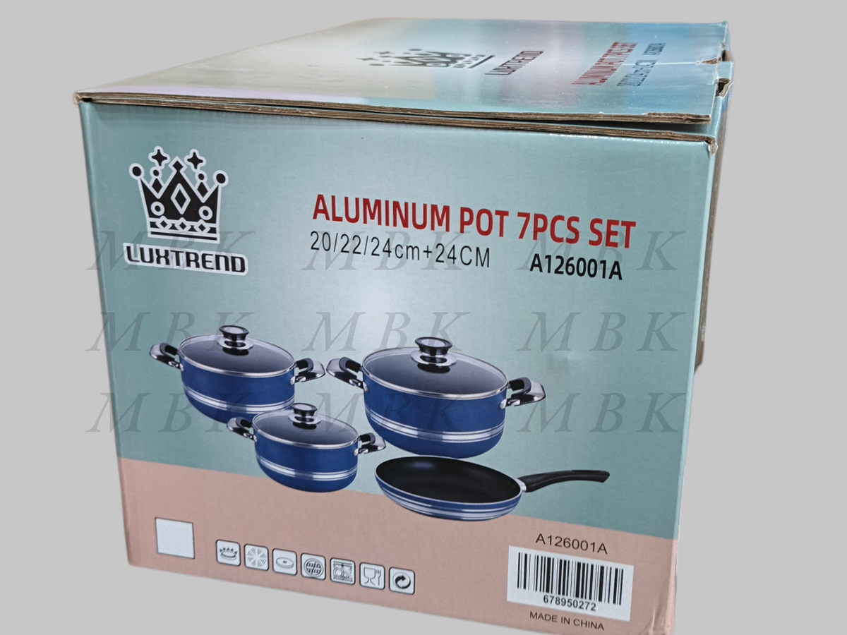 Ensemble de Casseroles en Aluminium 7 Pièces Luxtrend