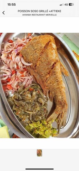 Poisson Grillé avec Attiéké