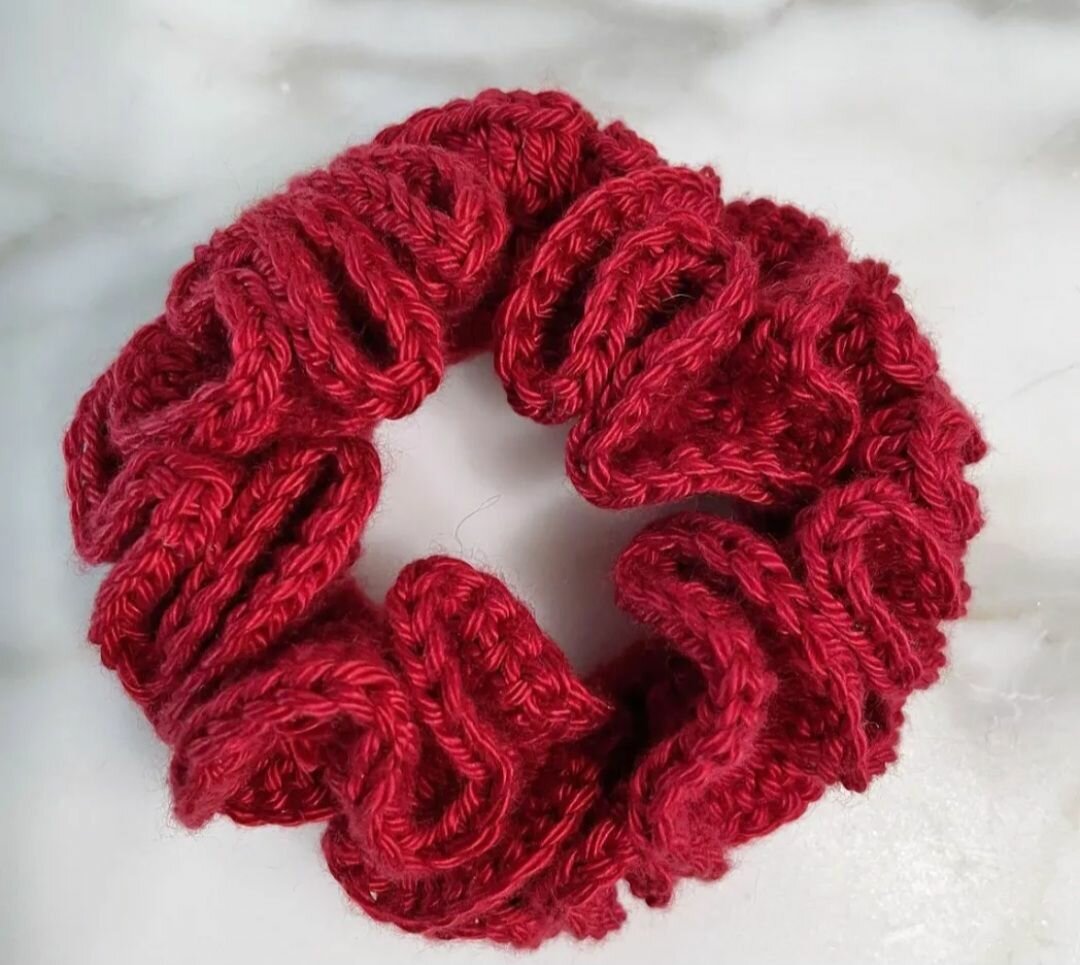 Chouchou en laine tricotée