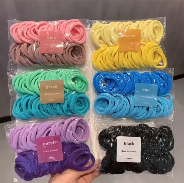 Chouchou cheveux multicolores