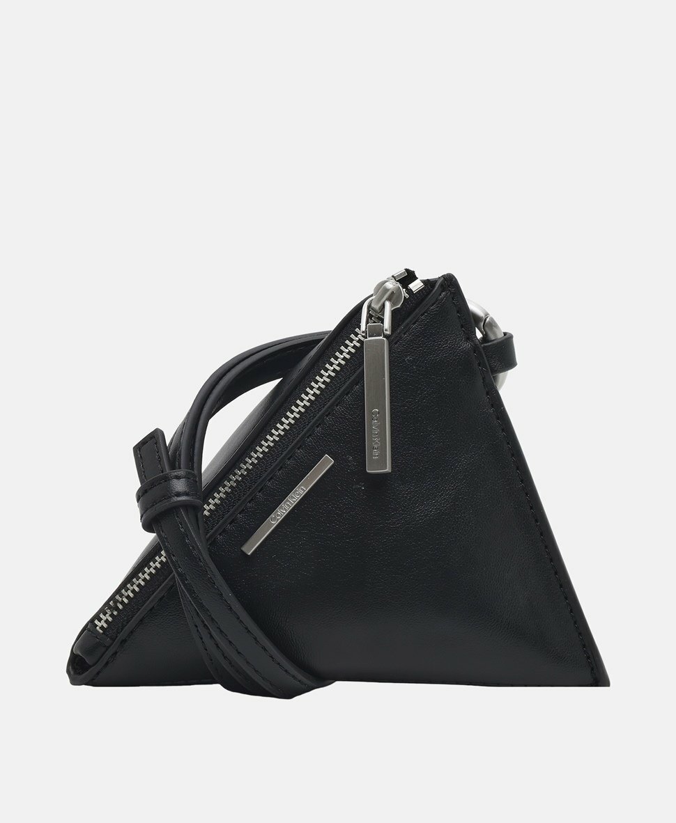 Calvin K Triangl Leather Pouch