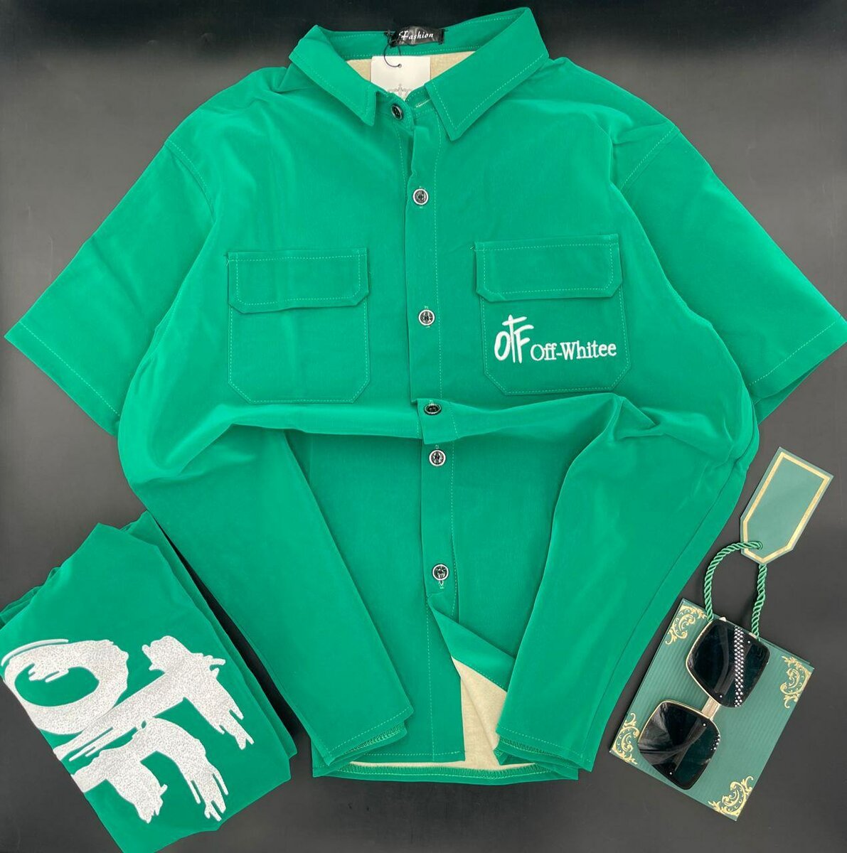 OFF-WHITE LEATHERED UP SHIRT