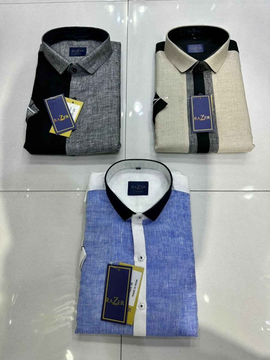 Pure linen top n down for men