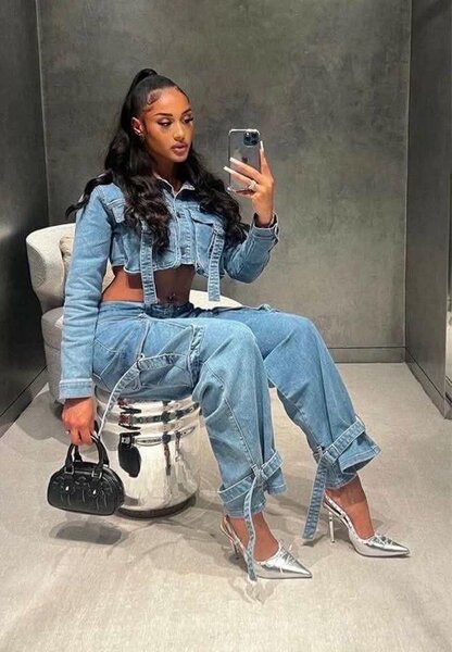 Ensemble denim tendance femme