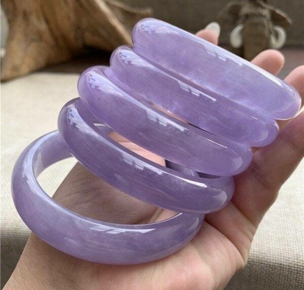 Purple Jade Bangles Set