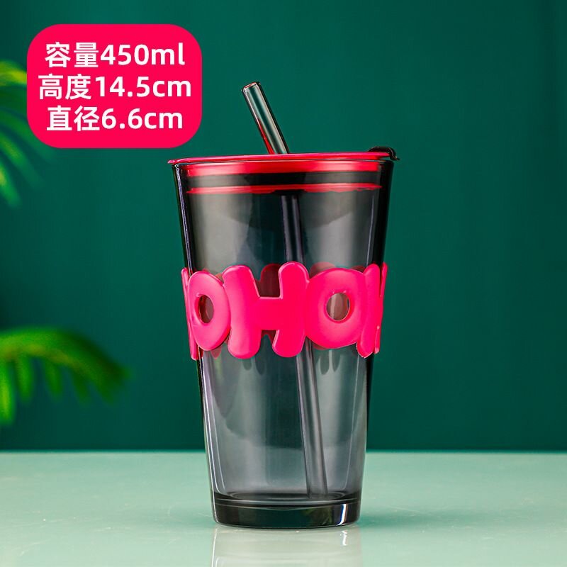 Smoothies cup with straw