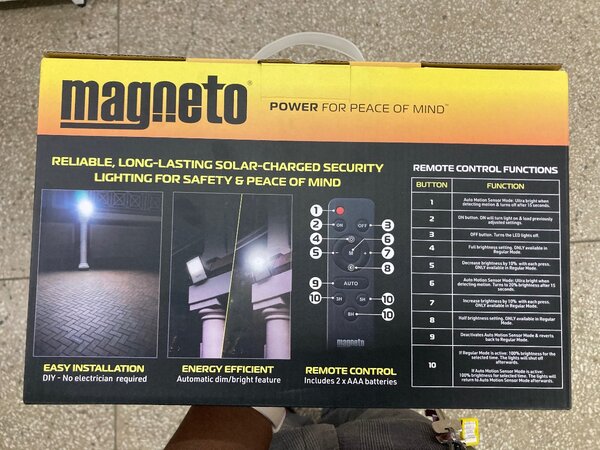 Solar powered security light