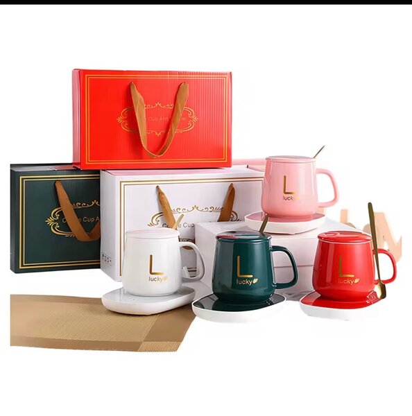 Chauffe-tasse avec mug élégant