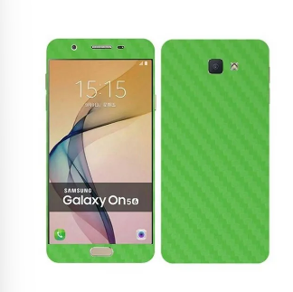 Samsung Galaxy On5 2016 Green Carbon Fiber Texture Mobile Skin