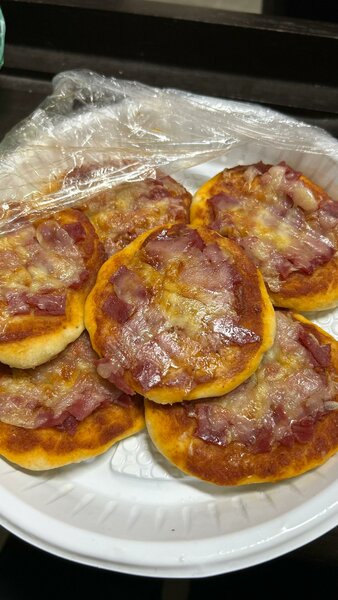 Mini pizzas au jambon