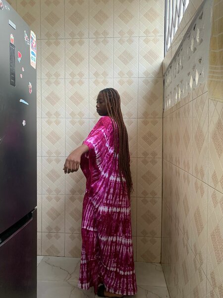 Robe ample batik colorée