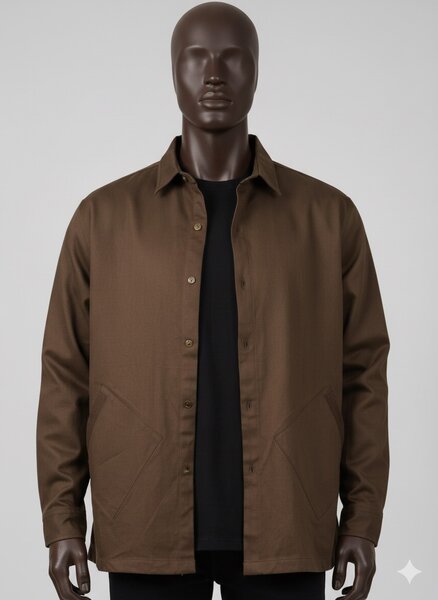 Veste Chemise Homme Marron