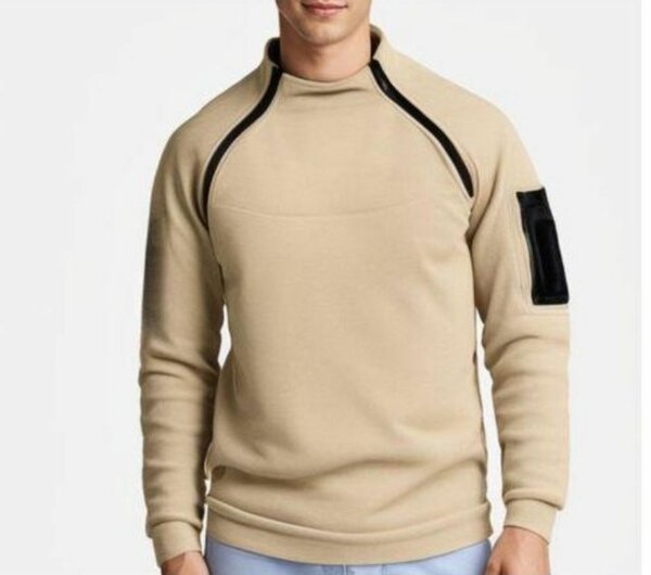 Sweat-shirt ajusté zippé