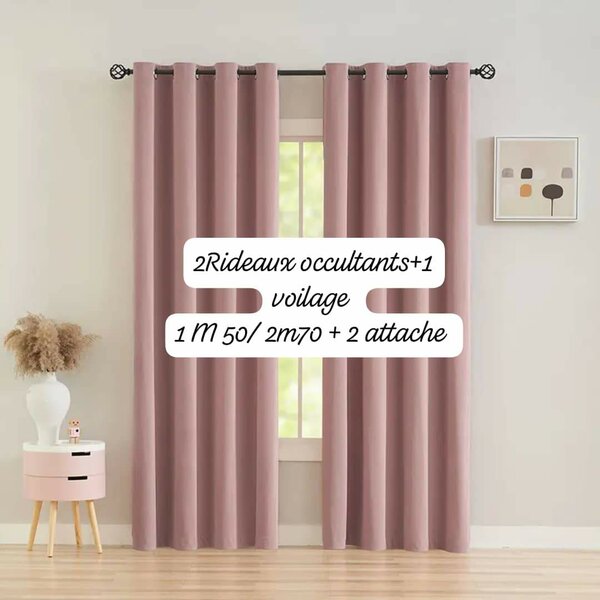 Rideaux Occultants avec Voilage