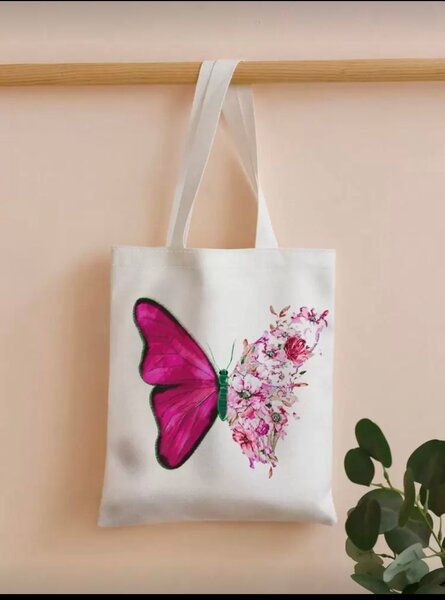 Sac cabas papillon floral
