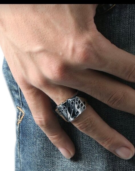 Bague Poker en Acier