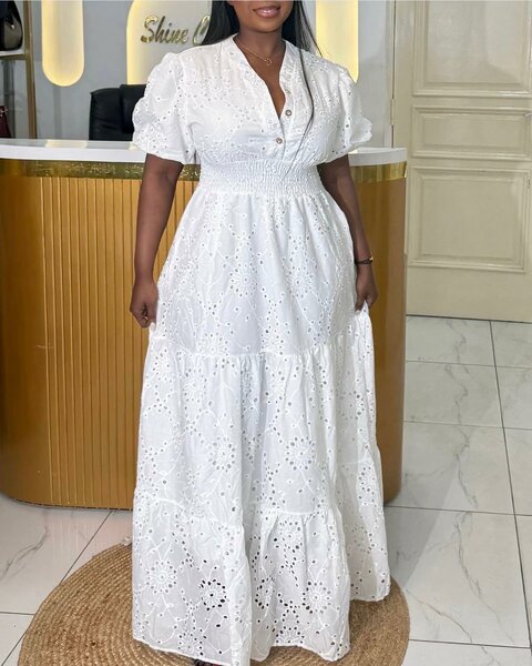 Robe longue blanche bohème