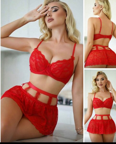 Ensemble de lingerie sexy rouge