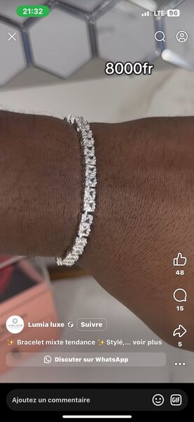 Bracelet élégant en strass