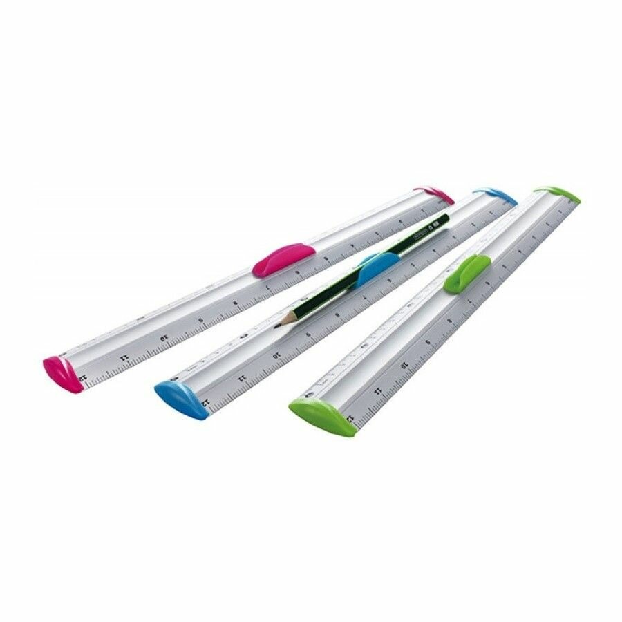 Règle antidérapante colorée 30cm