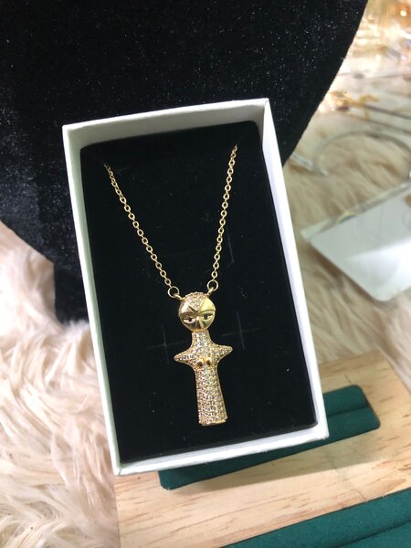 Collier Pendentif Doré Elegant