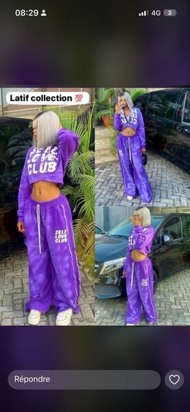 Ensemble violet confortable