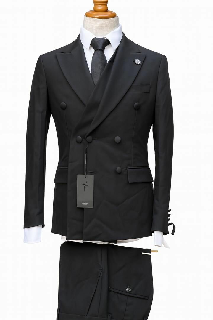 Costume Homme Élégant Double Boutonnage