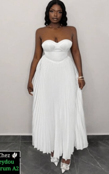 Robe Bustier Blanche Élégante