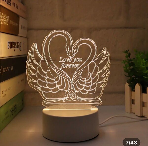 Lampe LED Cygnes Romantique