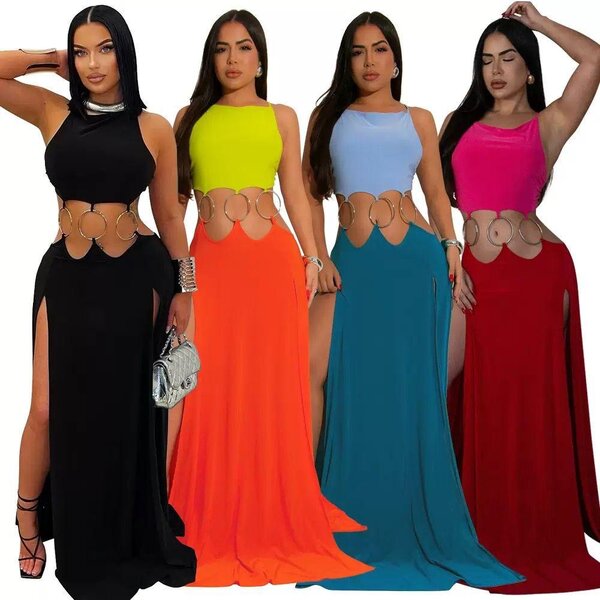 Robe longue élégante féminine