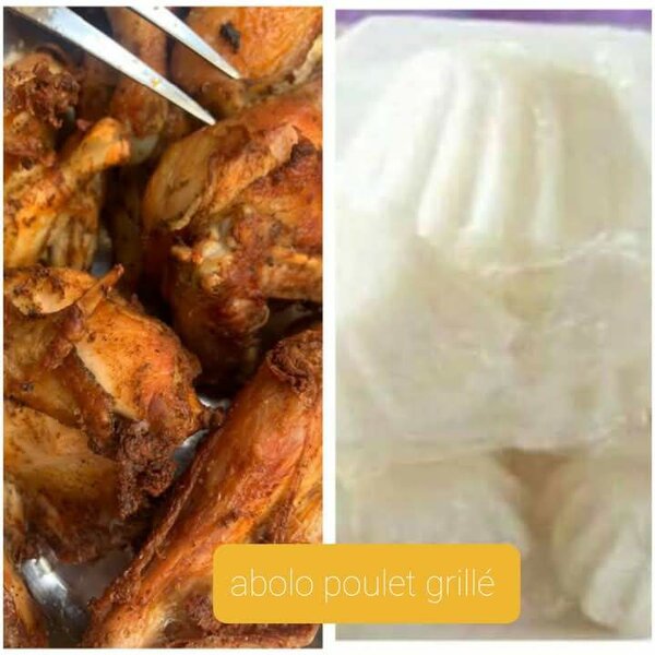 Abolo poulet grillé