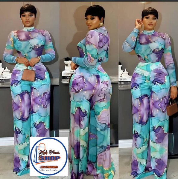 Combinaison élégante à motifs