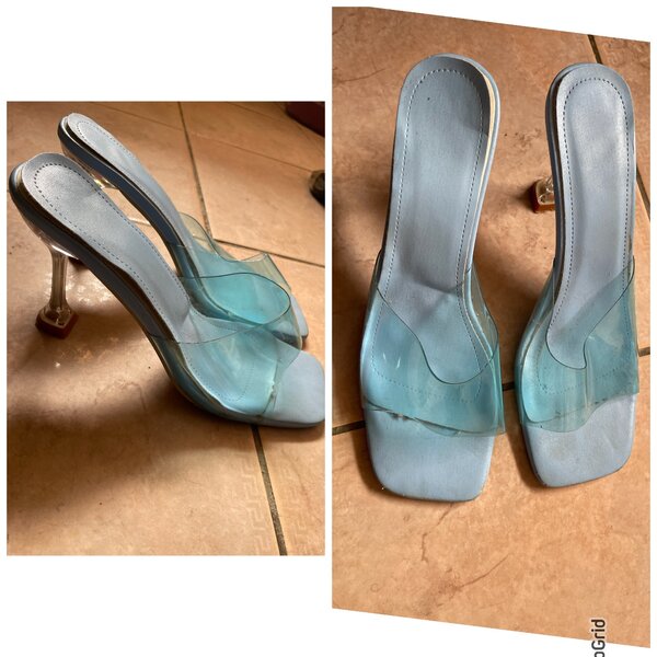 Sandales à talons transparents