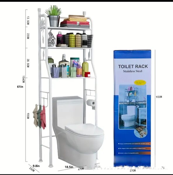 Étagère de rangement pour toilettes