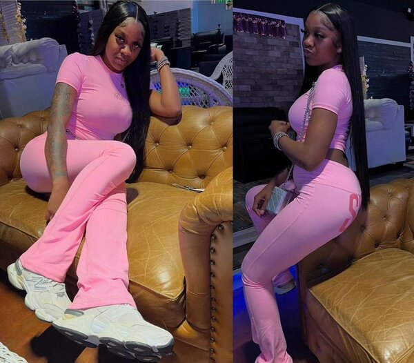 Tenue de sport rose femme