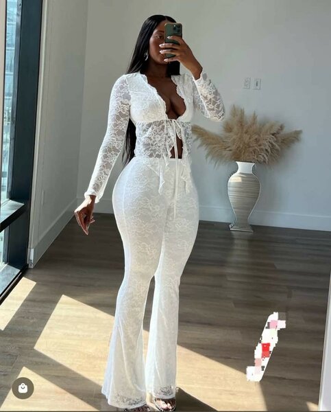 Ensemble Blanc Dentelle Femme