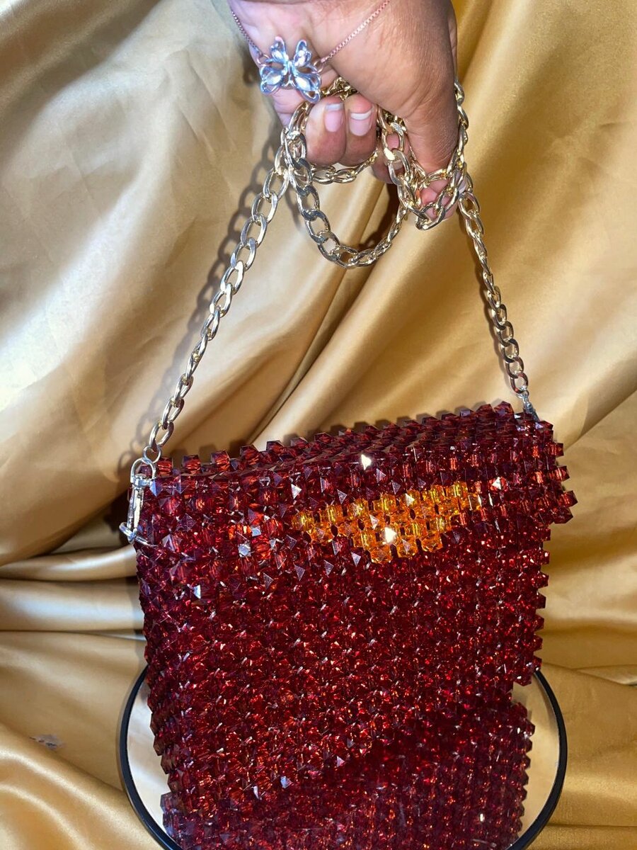 Sac bandoulière en cristal