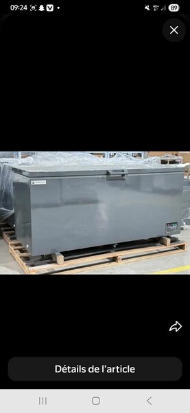 Congélateur coffre gris