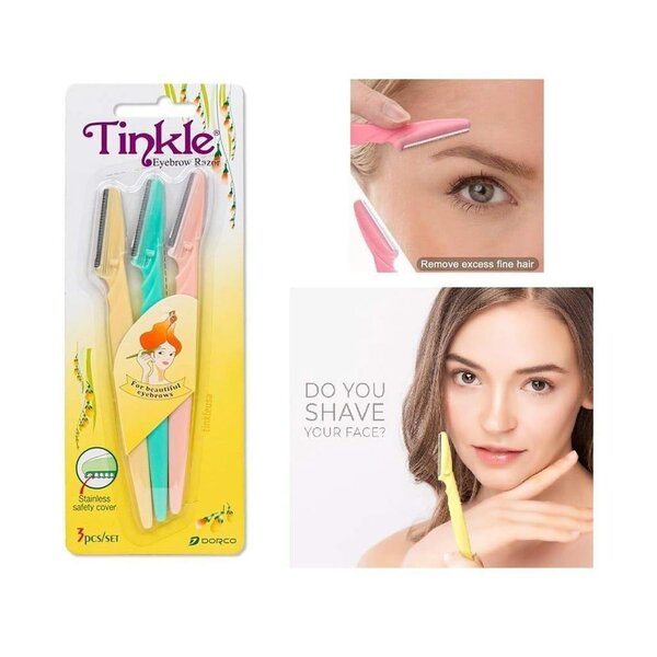 Eyebrows/ Face Tinkle Razor Packs of 3