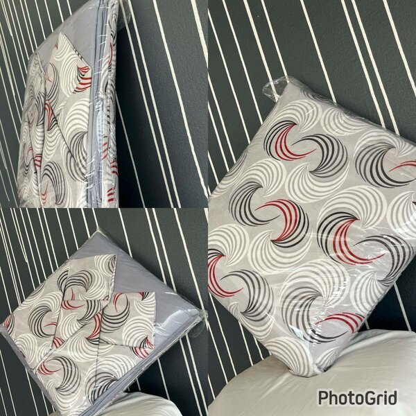 Deux draps de 3 places et deux taies d'oreiller