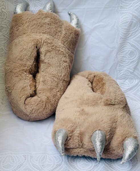 Chaussons animaux en peluche