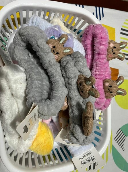 Bandeau cheveux peluche lapin